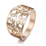 Flower of Life Ring 54.5 mm / Rose gold nz