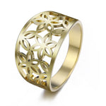 Flower of Life Ring 54.5 mm / Yellow gold nz