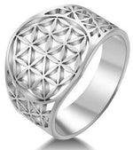 Flower of Life Silver Ring 53.4 mm nz