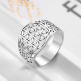 Flower of Life Silver Ring nz