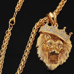 Fluorescent gold lion necklace nz