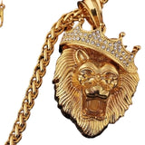 Fluorescent gold lion necklace nz