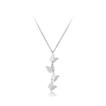 Four butterfly necklace Silver nz