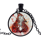Fox family necklace Black nz