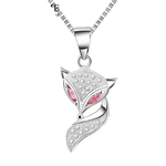 Fox necklace pink eyes nz
