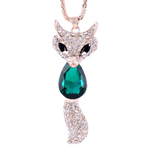 Fox necklace with emerald nz