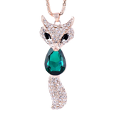 Fox necklace with emerald nz