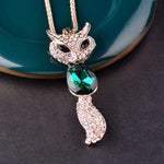 Fox necklace with emerald nz