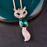 Fox necklace with emerald nz