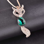 Fox necklace with emerald nz