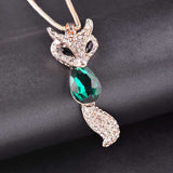 Fox necklace with emerald nz