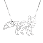 Fox origami shaped necklace money nz