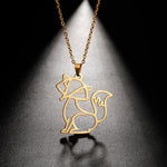 Fox silhouette necklace nz