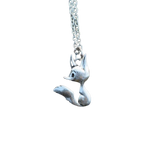 Fox spinner necklace Antique silver nz