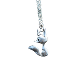 Fox spinner necklace Antique silver nz