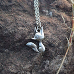 Fox spinner necklace Antique silver nz