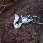 Fox spinner necklace Antique silver nz