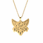 Fox star necklace Gold / 45 cm nz