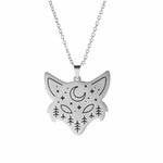 Fox star necklace Silver / 45 cm nz