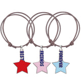 Friendship bracelet for 3 friends Brown nz