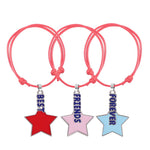 Friendship bracelet for 3 friends Red nz