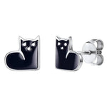 Fun Black Cat Earrings nz