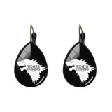 Game of Thrones Wolf Earrings Model 2 nz