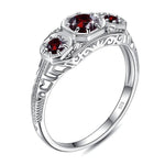 Garnet minimalist ring nz