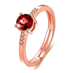 Garnet rose gold ring nz