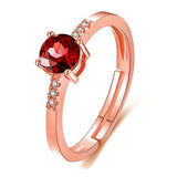 Garnet rose gold ring nz