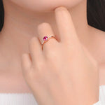 Garnet rose gold ring nz