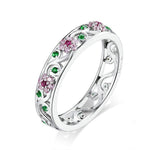 Gemstone flower ring 51.9 mm nz