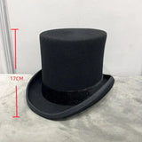 Gentleman style Top hat Black Height 17 cm / S (54 55cm) nz