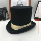 Gentleman style Top hat Gold Height 17 cm / S (54 55cm) nz