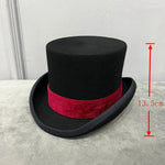 Gentleman style Top hat Red Height 13.5 cm / S (54 55cm) nz