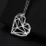 Geometric heart keyring nz