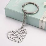Geometric heart keyring nz