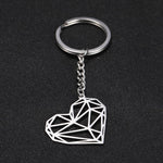 Geometric heart keyring nz