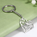 Geometric heart keyring nz