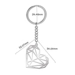 Geometric heart keyring nz