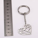 Geometric heart keyring nz