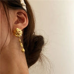Geometric lion earrings nz