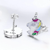 Girls unicorn earrings silver nz