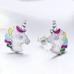 Girls unicorn earrings silver nz
