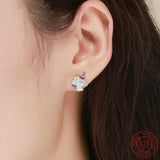 Girls unicorn earrings silver nz