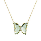 Glass butterfly necklace Green nz