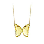 Glass butterfly necklace Gul nz