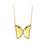 Glass butterfly necklace Gul nz