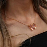 Glass butterfly necklace nz