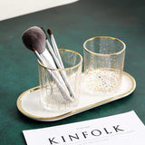Glass makeup brush holder nz